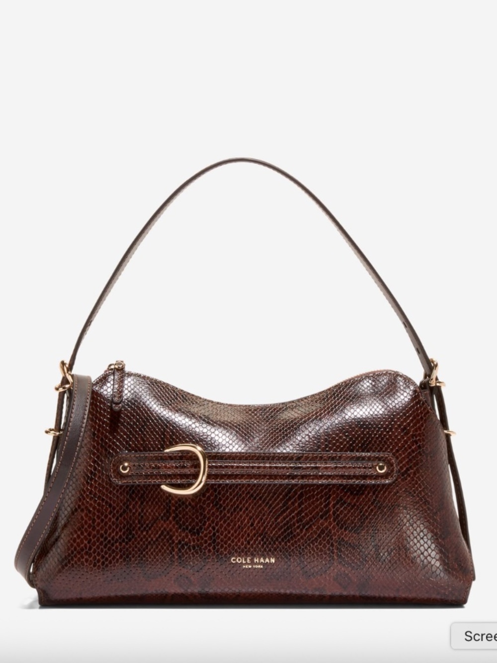 Cole Haan Vivianne Shoulder Bag — Brown Hickory Snake Python Print